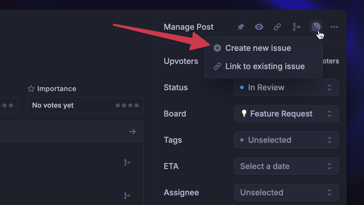 Pushing posts from Featurebase to Linear.