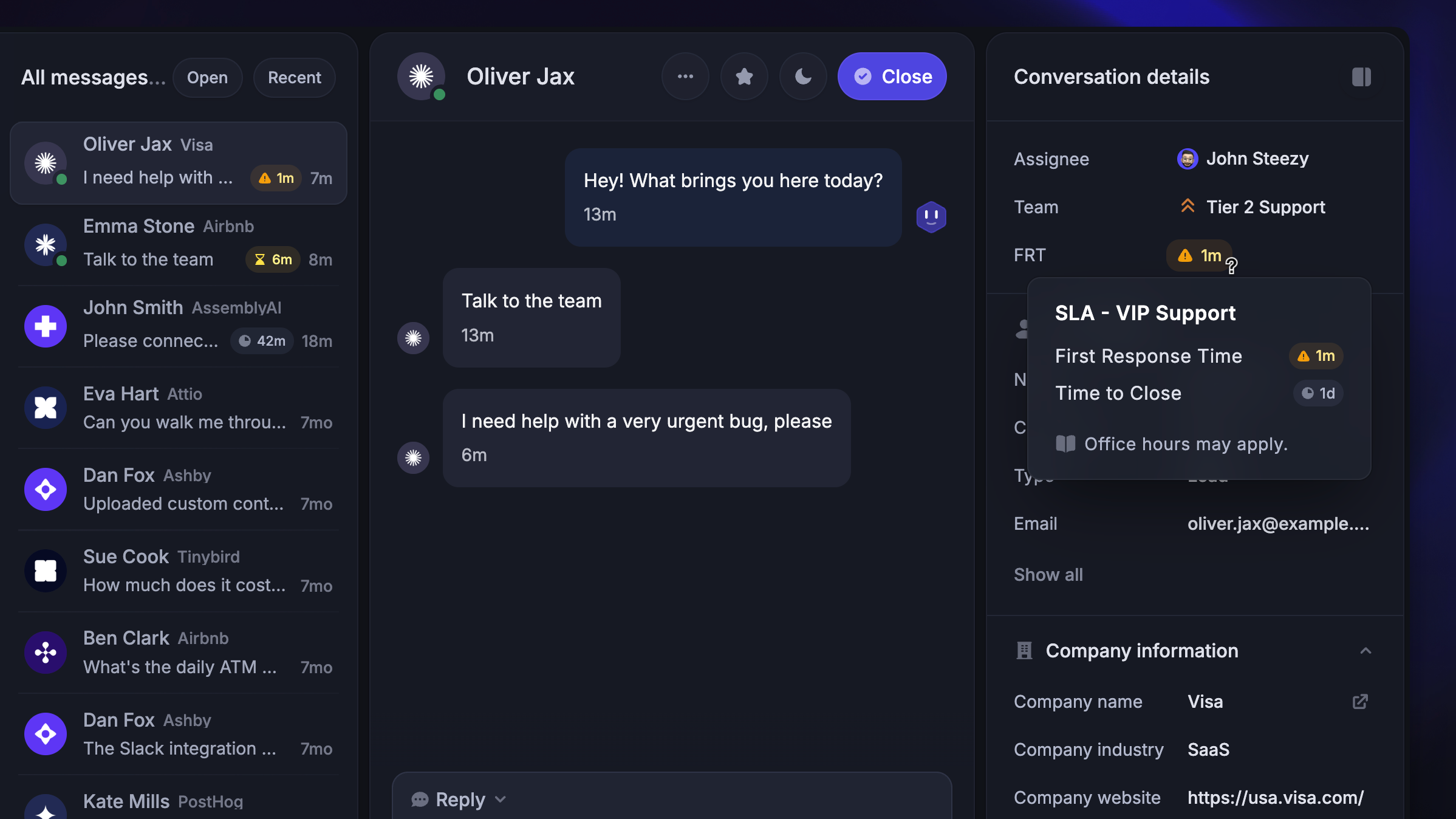 SLAs in Feautrebase.