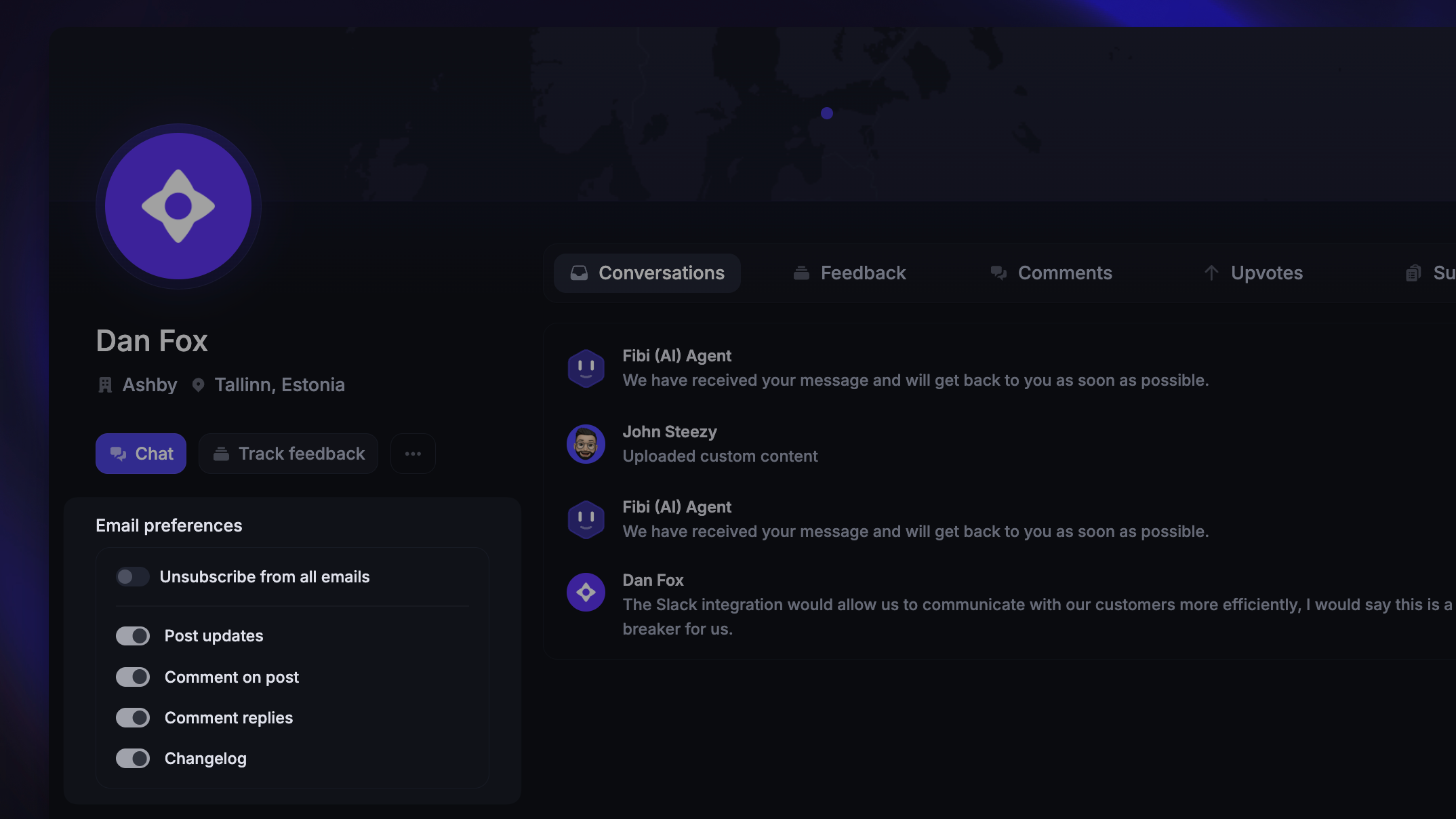 Managing end-user notifications in Featurebase.