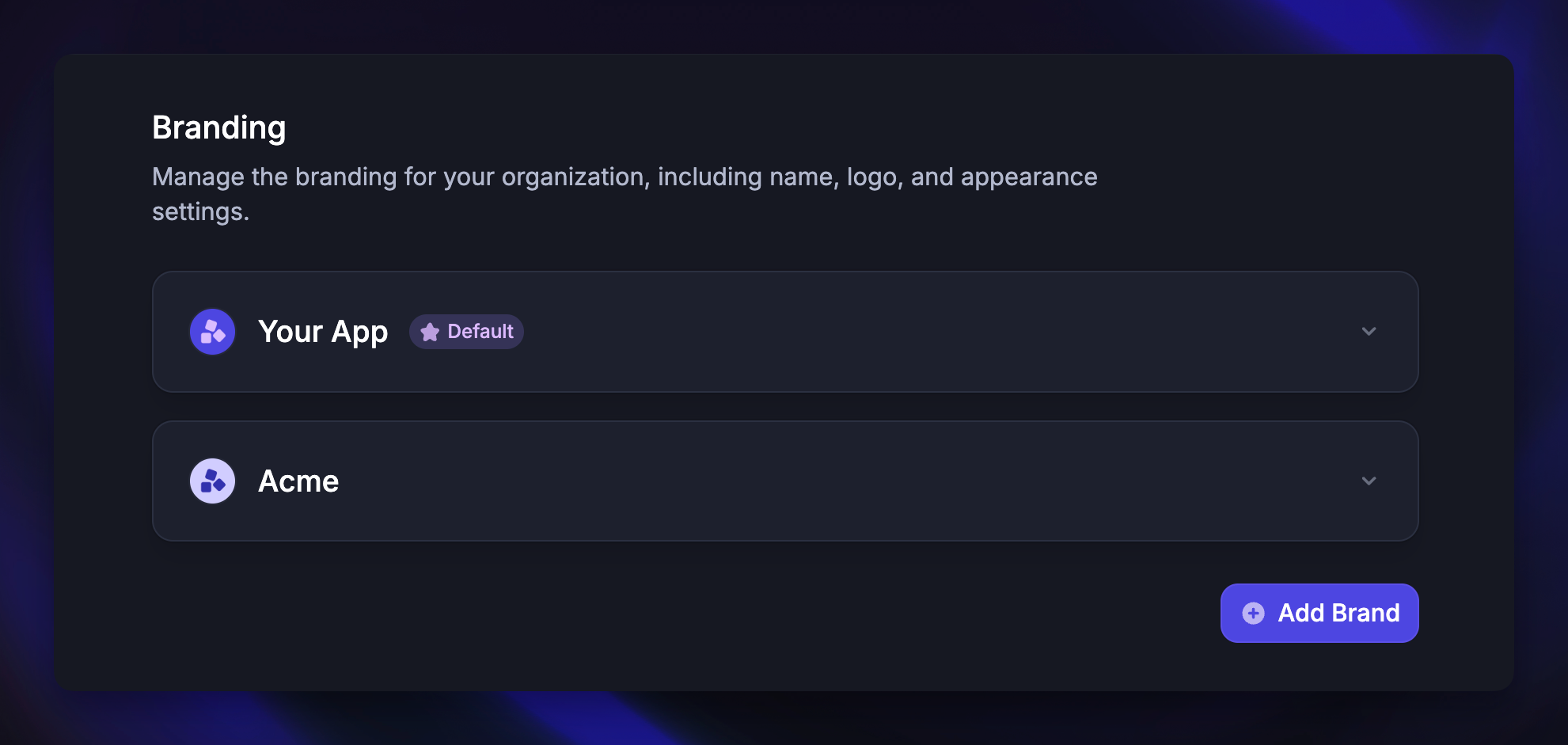 Multi-brand support in a single workspace.
