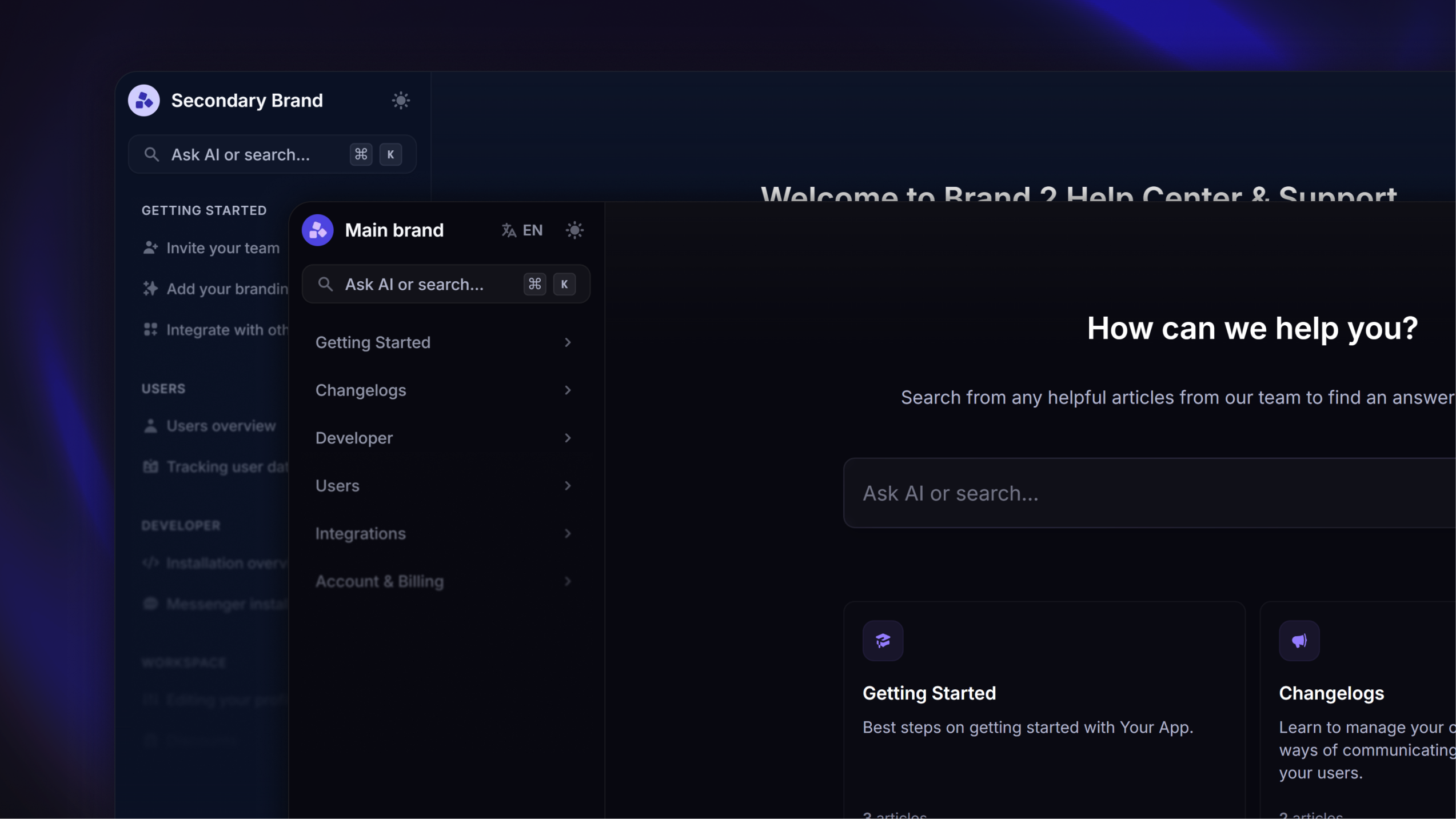 Multi-brand support in Featurebase.