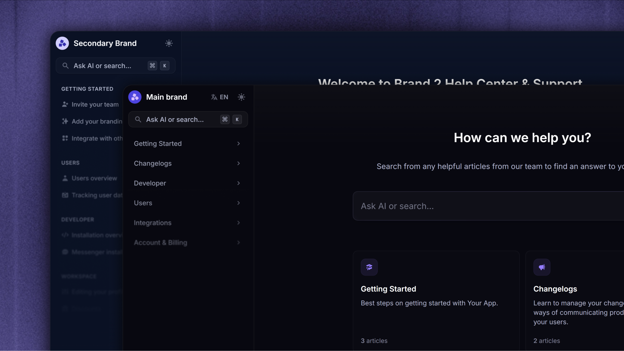 Multi-brand support in Featurebase.