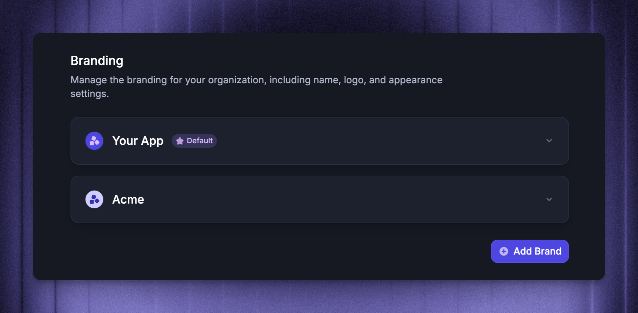 Multi-brand support in a single workspace.